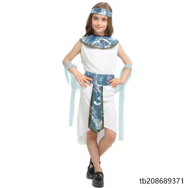 زي ملكي للأطفال لأداء المسرح، زي فرعوني للعروض، ملابس الهالوين، فستان الملكة والملك، زي وطني للمسرح #3