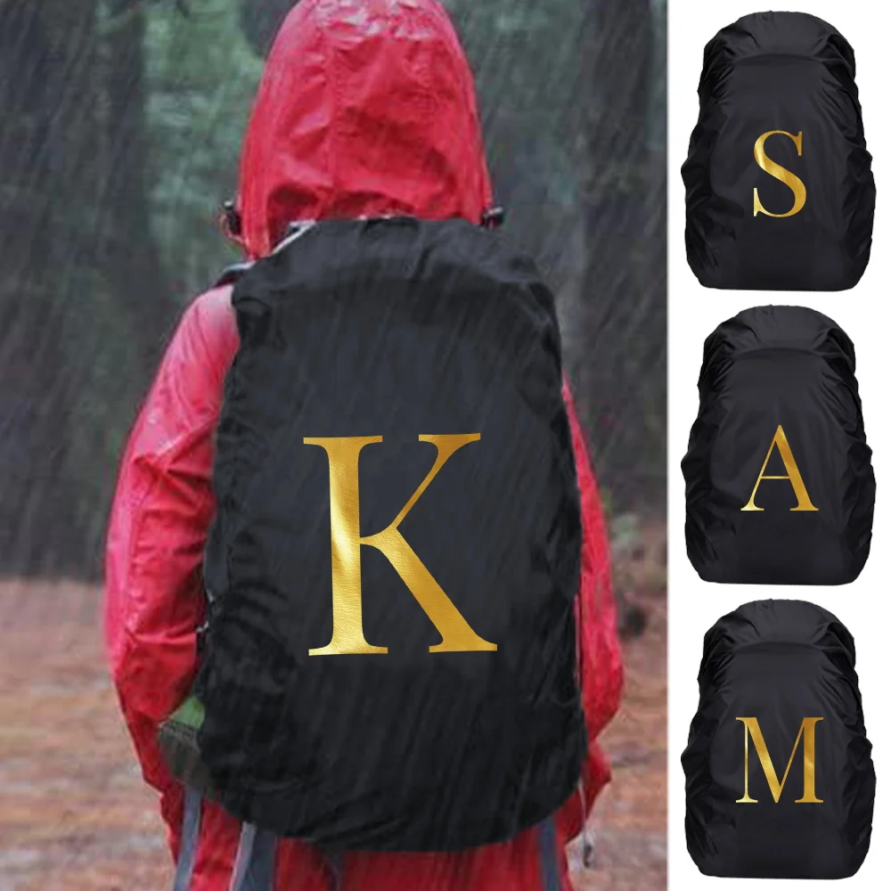Backpack Rainproof Cover 20-70L Portable Travel Cover Letter Series Camping Waterproof Dust Travel Accessories Rain Cover