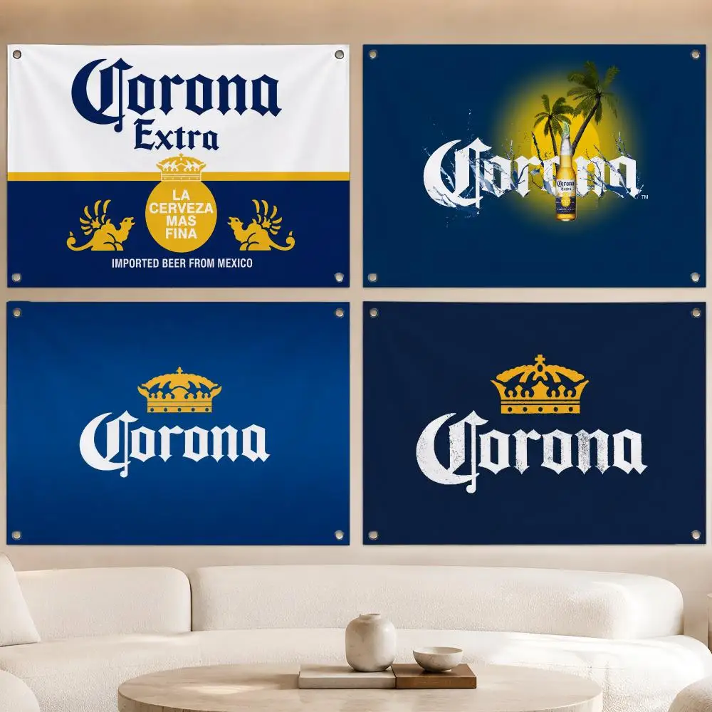 Brand Iconic Trusted C-Corona Extra Flags Fan Banner Tapestry Wall Hanging Garage BarDorm Camp Party Outdoor Home Decor Gift