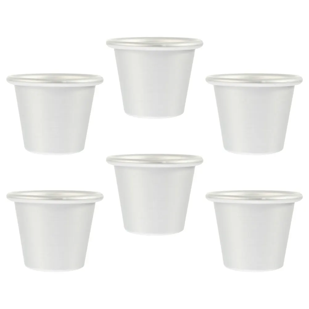 

6 Pcs Round Cake Molds Aluminum Baking Tools Smooth Non Stick Surface Easy to Clean Perfect for Pudding Bread Tart Kitchen Pan