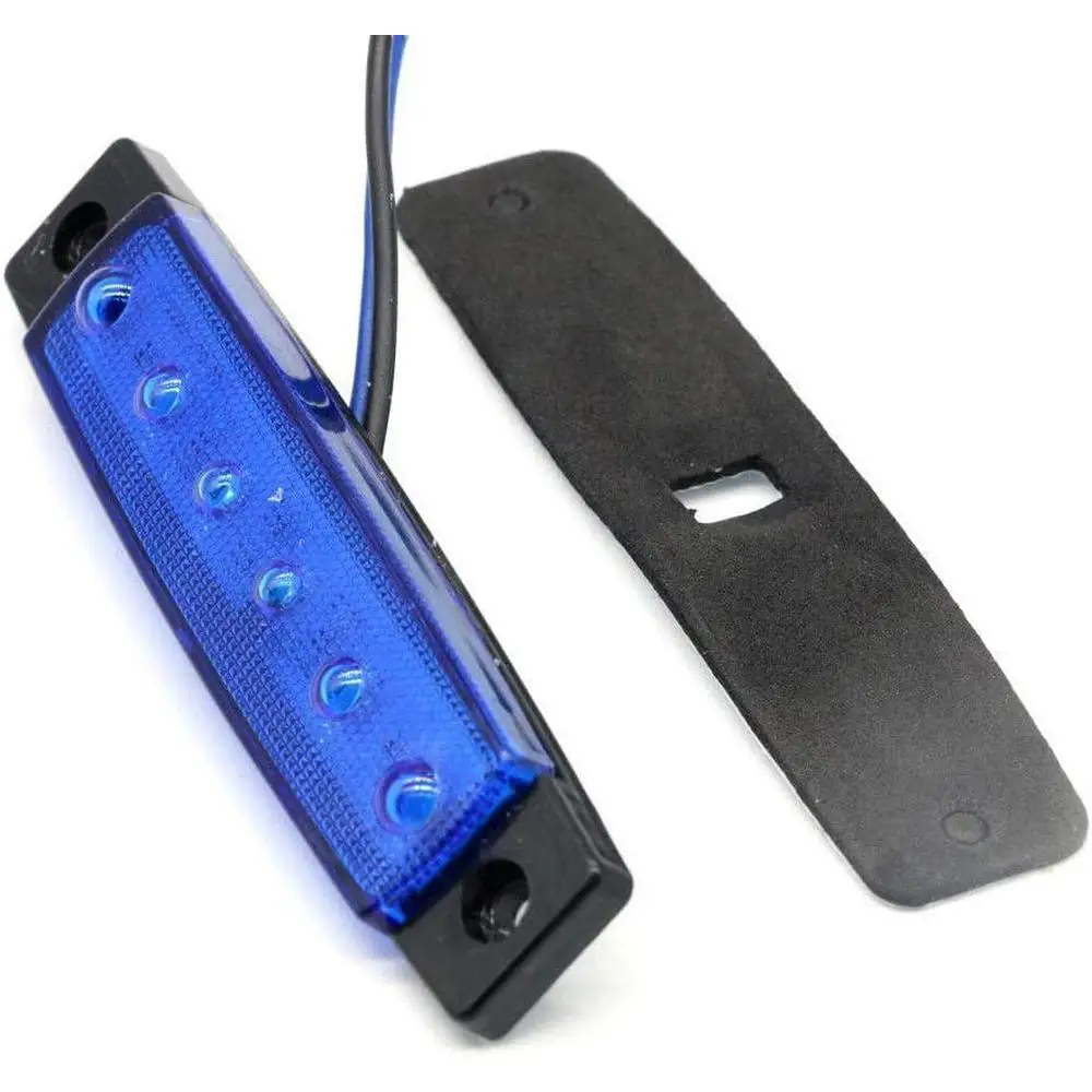 12/24V 6 LED Car Side Marker Lights Turn Signal Lamp Indicators  Universal For Trailers, Trucks, Vans, Buses