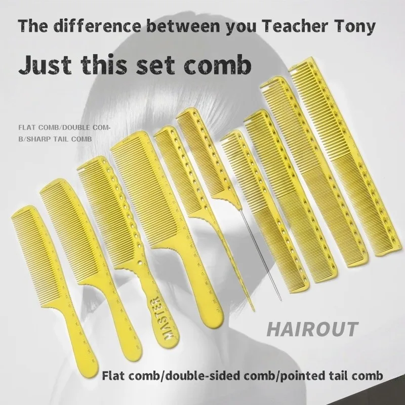 

LemonColor Comb With Scale Barber Shop Hair Cutting Combs Hairdresser Professional Haircut Hairbrush Hair Salon Styling Tools