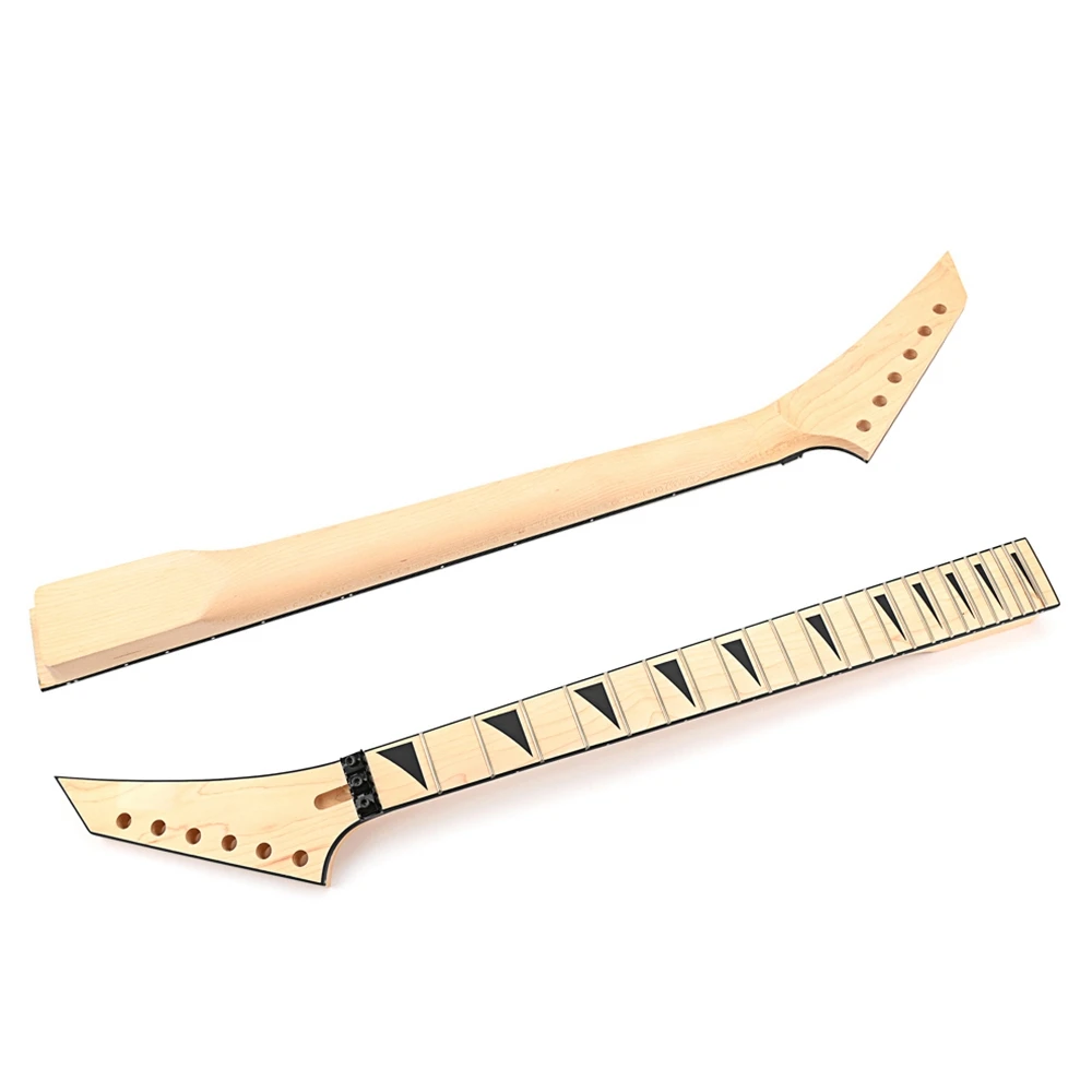 24 trastes guitarra pescoço maple fingerboard com bloqueio de corda jackson cabeça direita para 6 cordas guitarra elétrica pescoço substituição