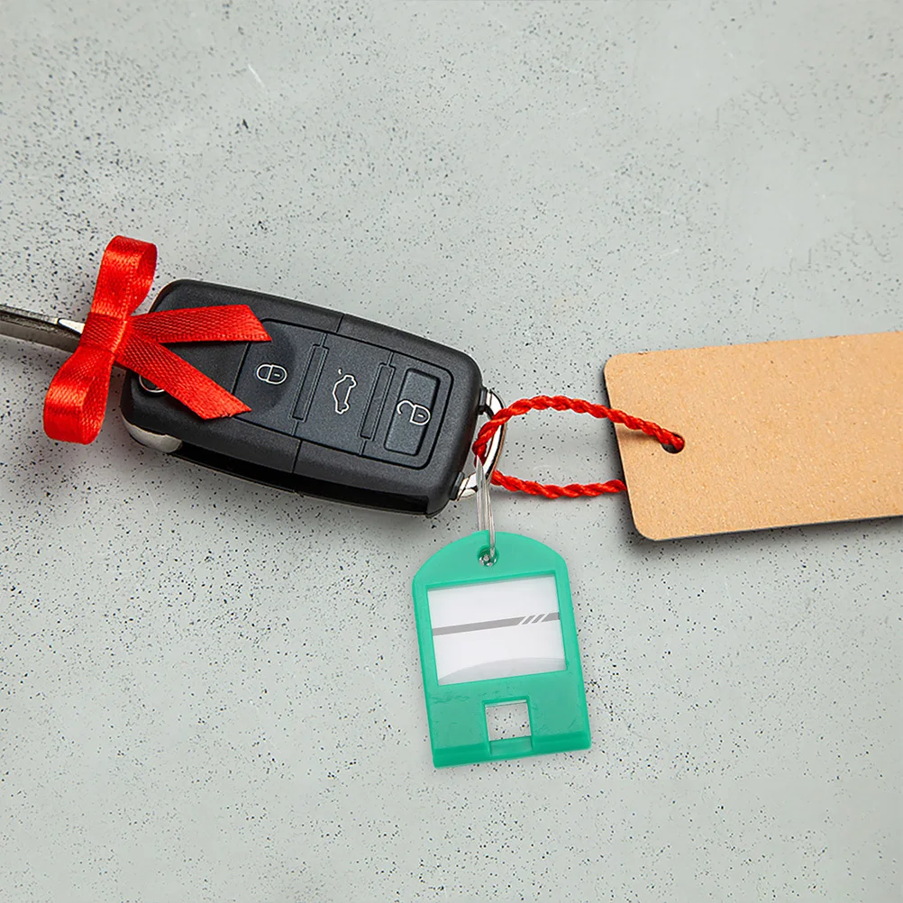 35Pcs Plastic Key Tags Numbered Writeable Key Labels for Organization Colorful Keychain Tags with Rings Multi Purpose