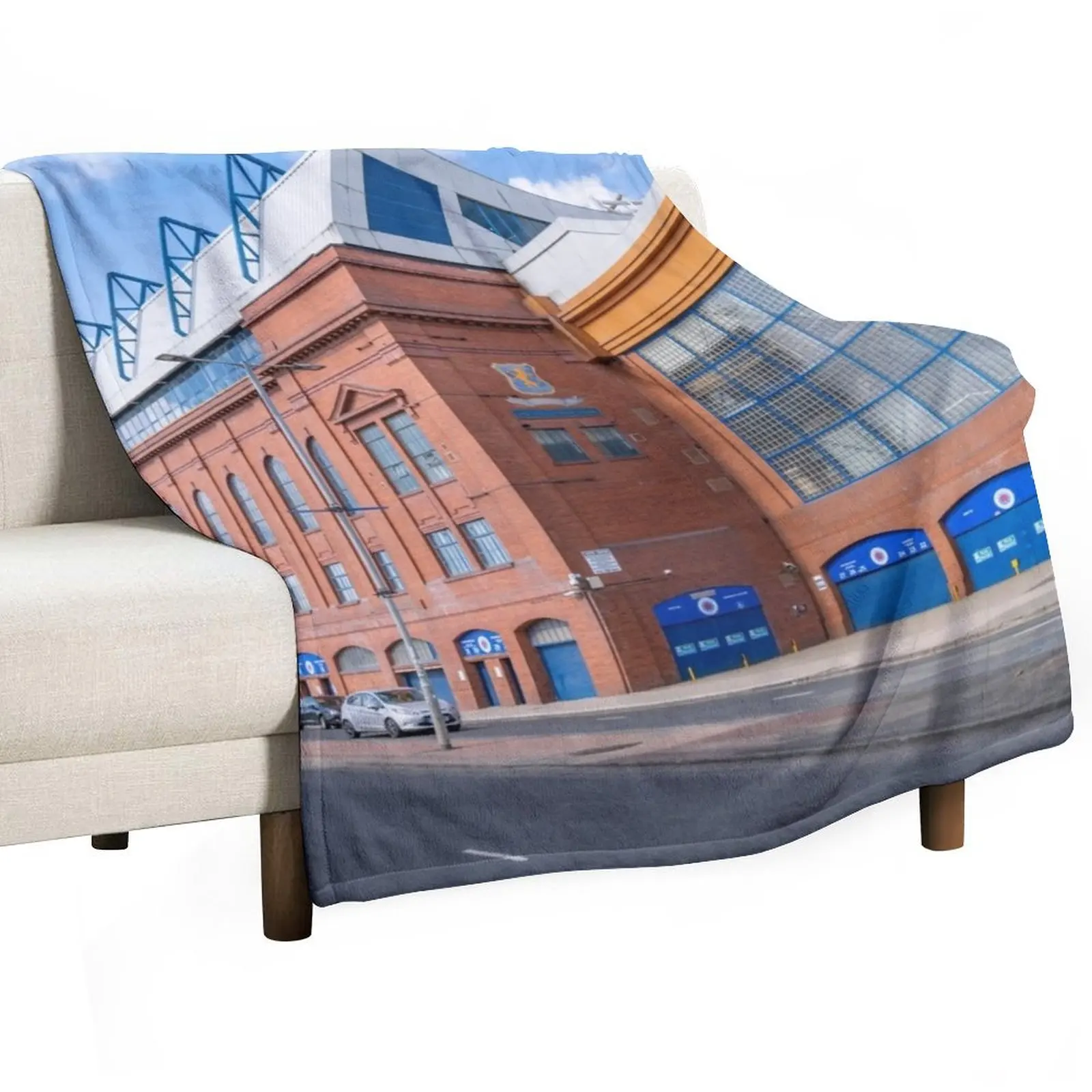 Glasgow Rangers Ibrox Stadium Scotland Throw Blanket Comforter Bed Extra Large Throw Sofa Quilt Travel Blankets