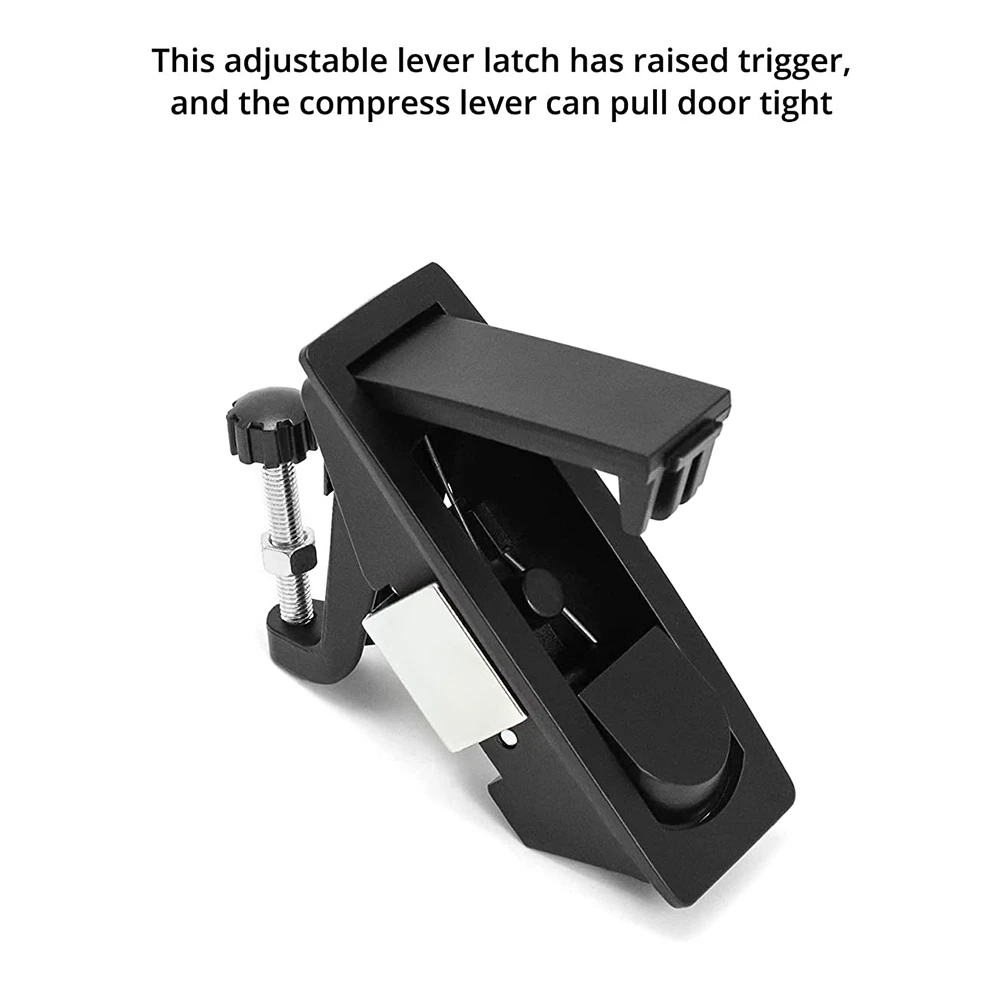 Trendy! 4Pcs Compression Latch Lock Zinc Alloy Flush Lever Latch Adjustable Grip Range 0.04 Inch-0.94 Inch