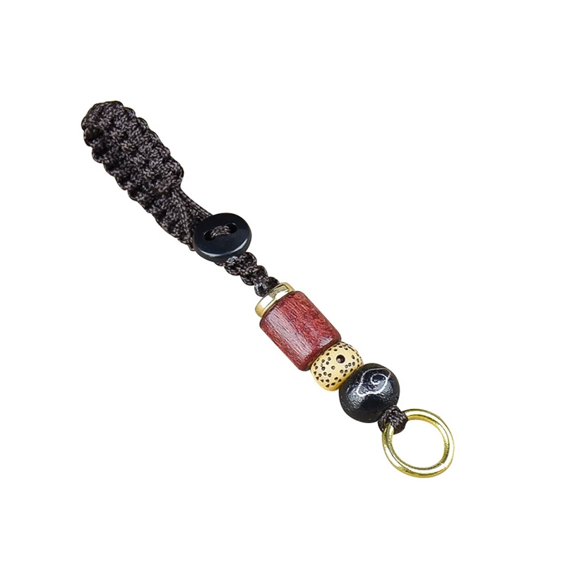 Chinese Style Key Lanyard Braided Rope Keychain DIY Xiangyun Rope Keyring Sandalwood Rope Pendant Key Accessories