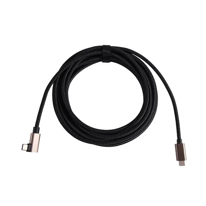 Super Deal -VR Cable Type-C 90 Degree Connector USB3.0 Fast Charging Link Cable For Oculus Quest 1/2 5M
