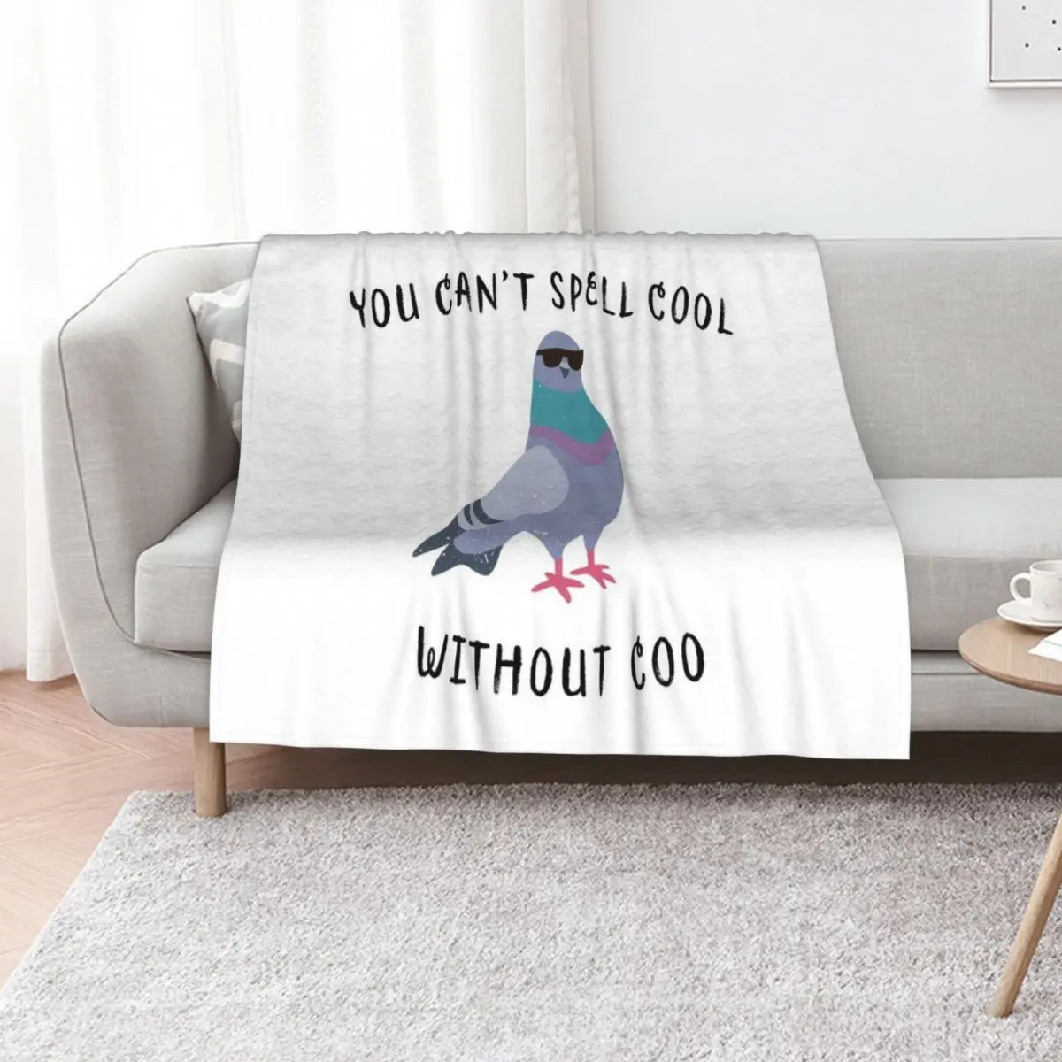 Cool pigeon Throw Blanket Vintage Nap Sofas Warm Retros Cute Plaid Blankets