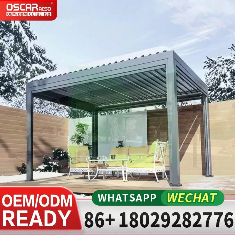 

Patio Aluminum Windproof UV Resistant Custom Outdoor Pavilion Pergola