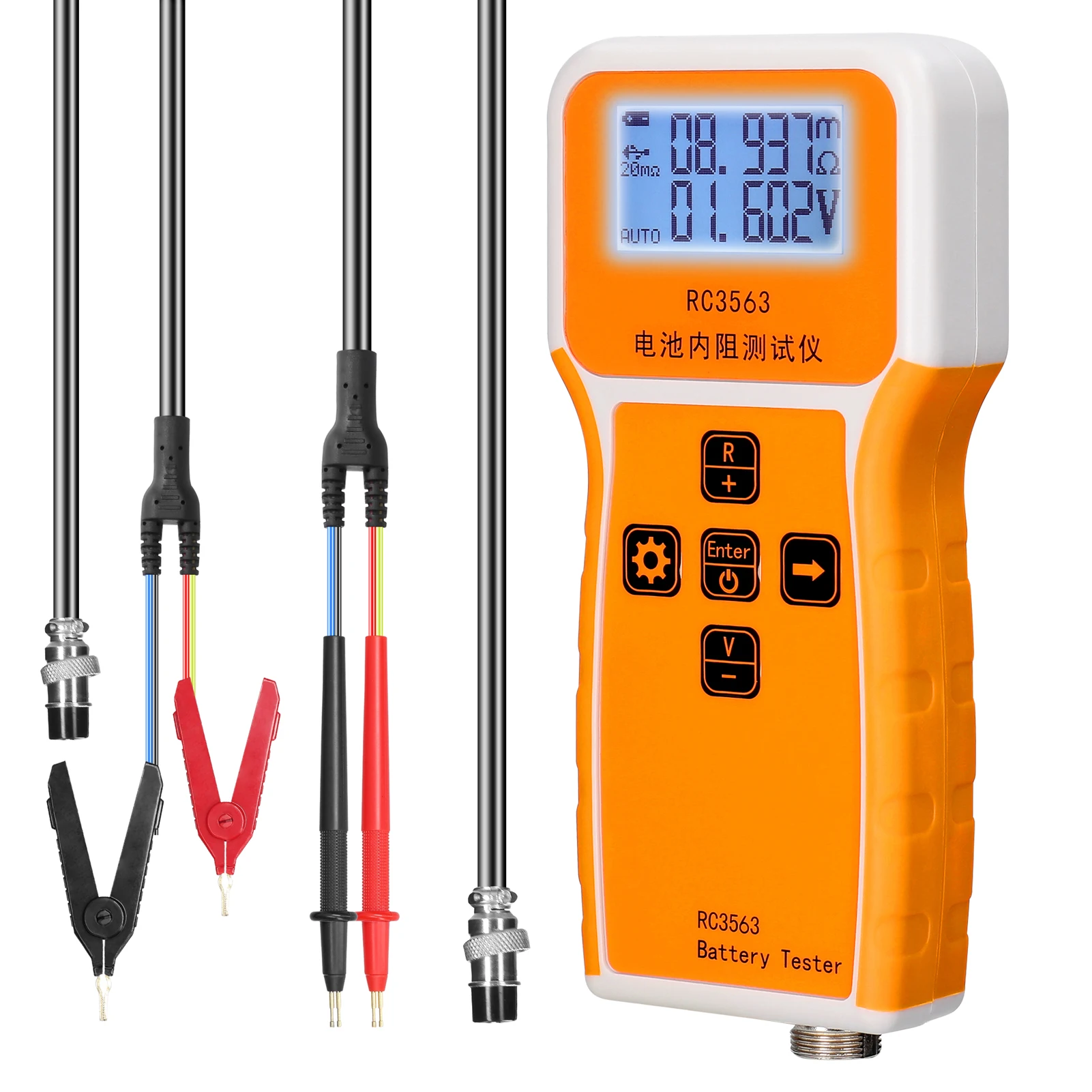 handheld resistencia interna tester tensao true four wire tester bateria display de digitos rc3563 200o 100v 01