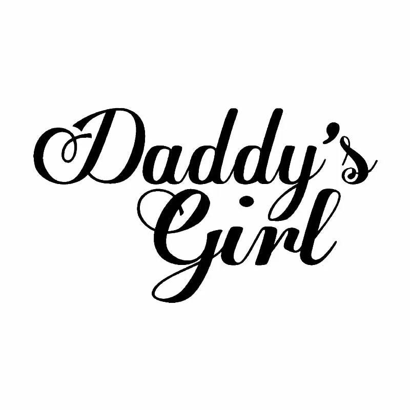 Daddy Girl Pattern Decals High Quality Car Decoration Personality Pvc Car Window Waterproof Sticker Black/white, 13cm*7cm