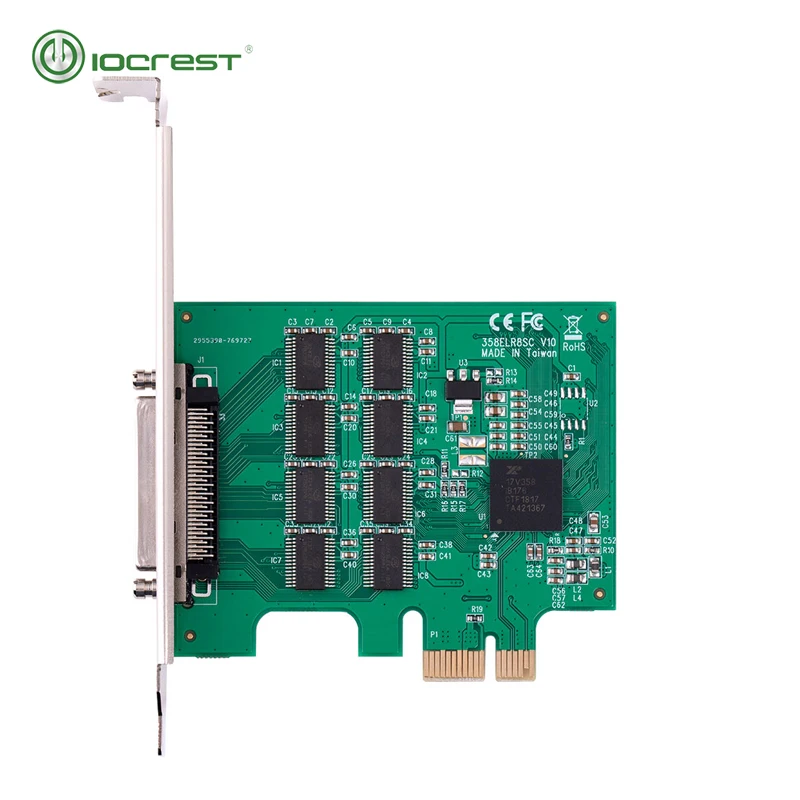 Imagem -03 - Iocdescanso Pcie Placa de Portas Rs232 Db9 Serial i o Controle Pci-express Suporte para Cartão de Perfil Baixo