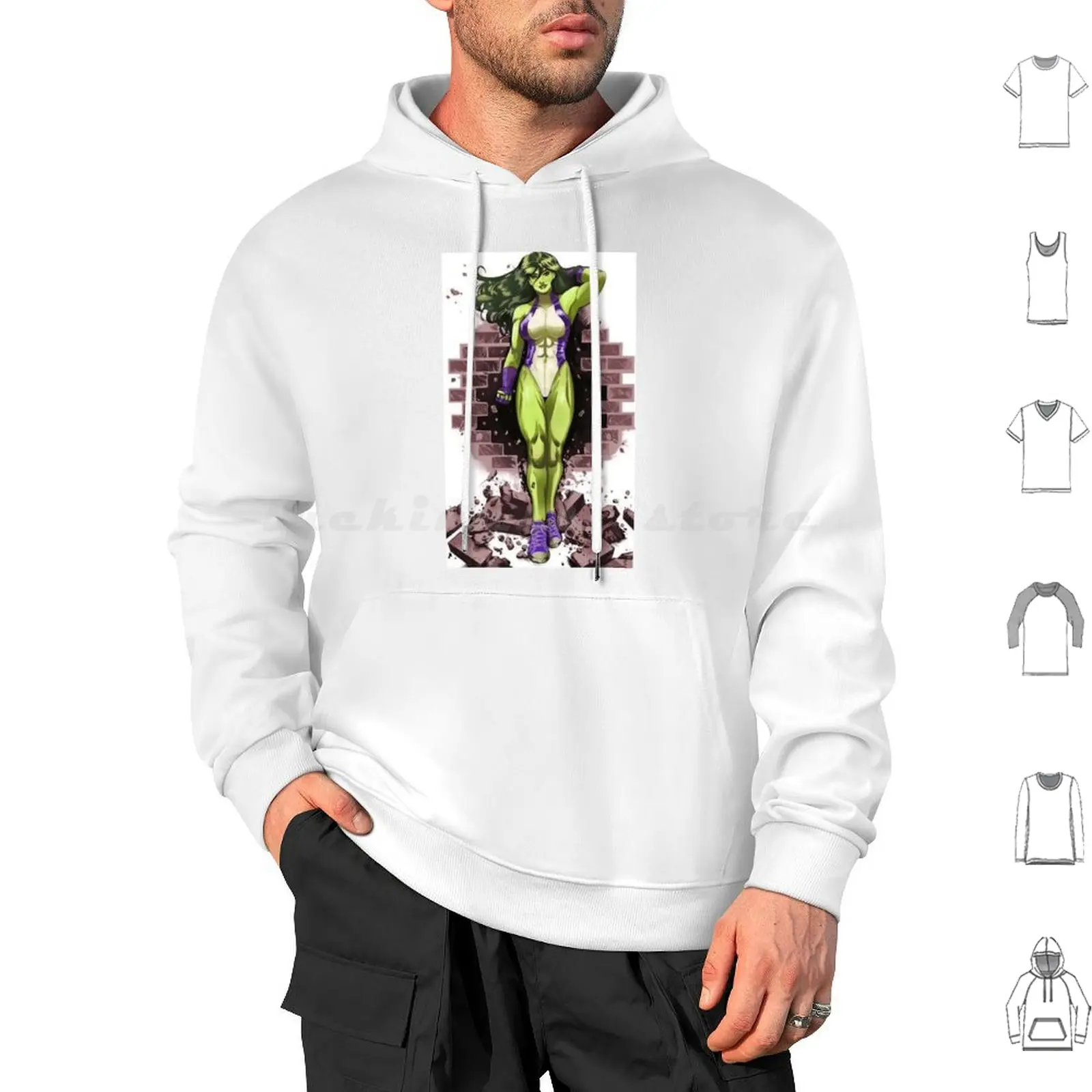 The Destroyer Girl Hoodie cotton Long Sleeve Film Cinema She Big Monster Trend Green Action Sexy Beast Fantasy