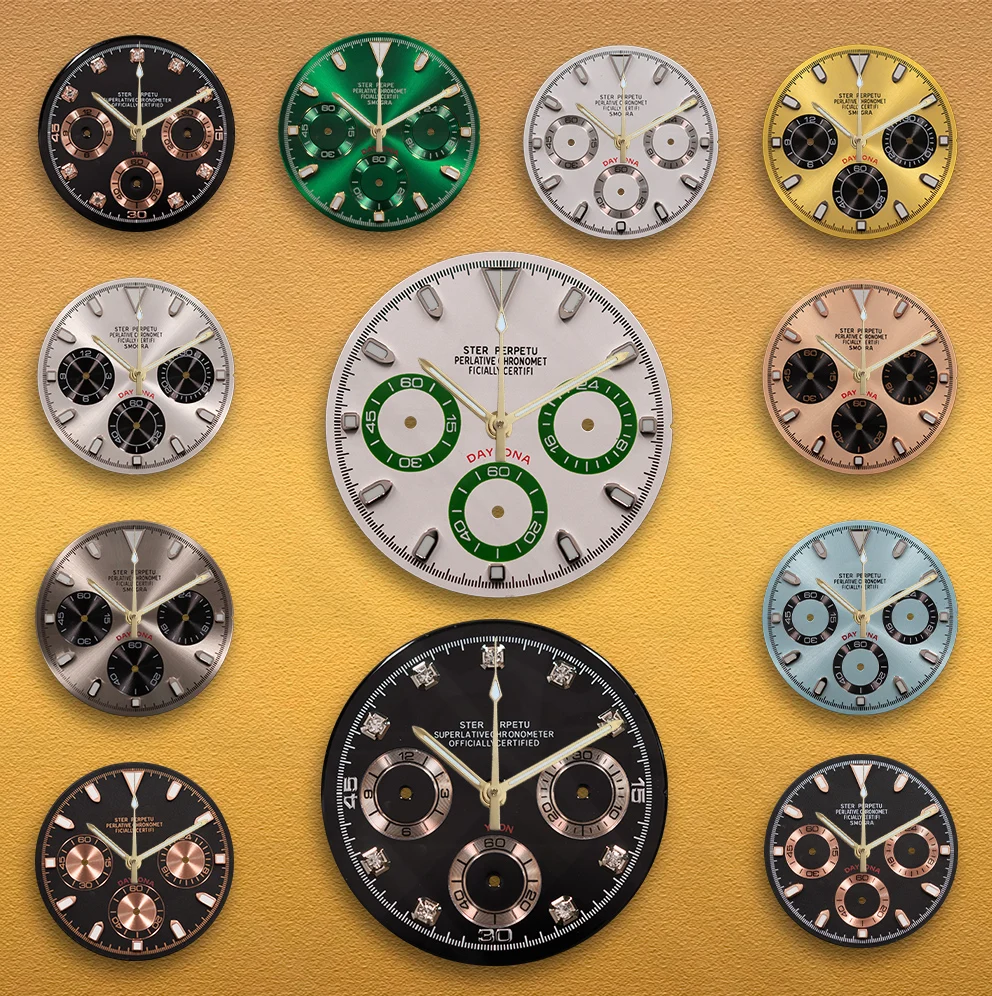 

SEI DTN Panda Dial VK63 Movement Watch for Men (29.5mm S Logo) with Green Luminosity - Watch Modification Accessories
