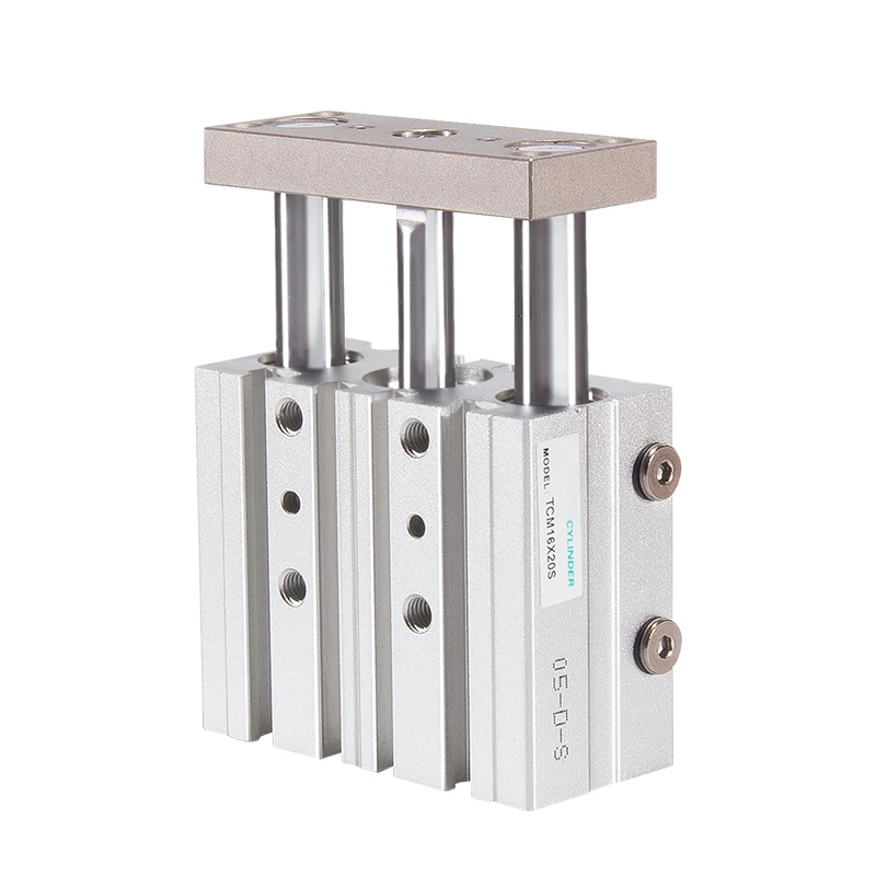 TCM TCM16 Small pneumatic TCL thin three-rod three-axis cylinder with guide rod TCM16-10  TCM16-20  TCM16-25  TCM16-30  TCM16-40