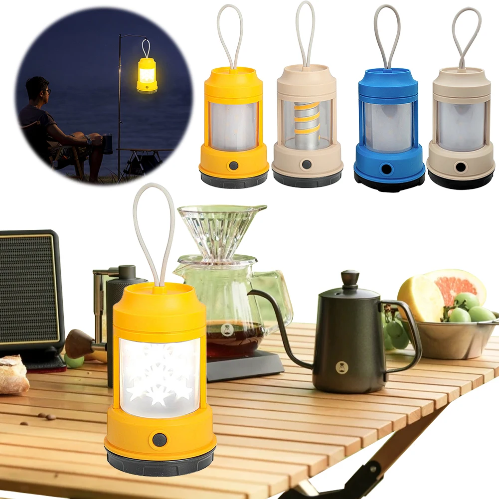 Camping Light LED Camping Lantern 3 Modes Hanging Tent Light USB Rechargeable Emergency Light Portable for Camping Hiking