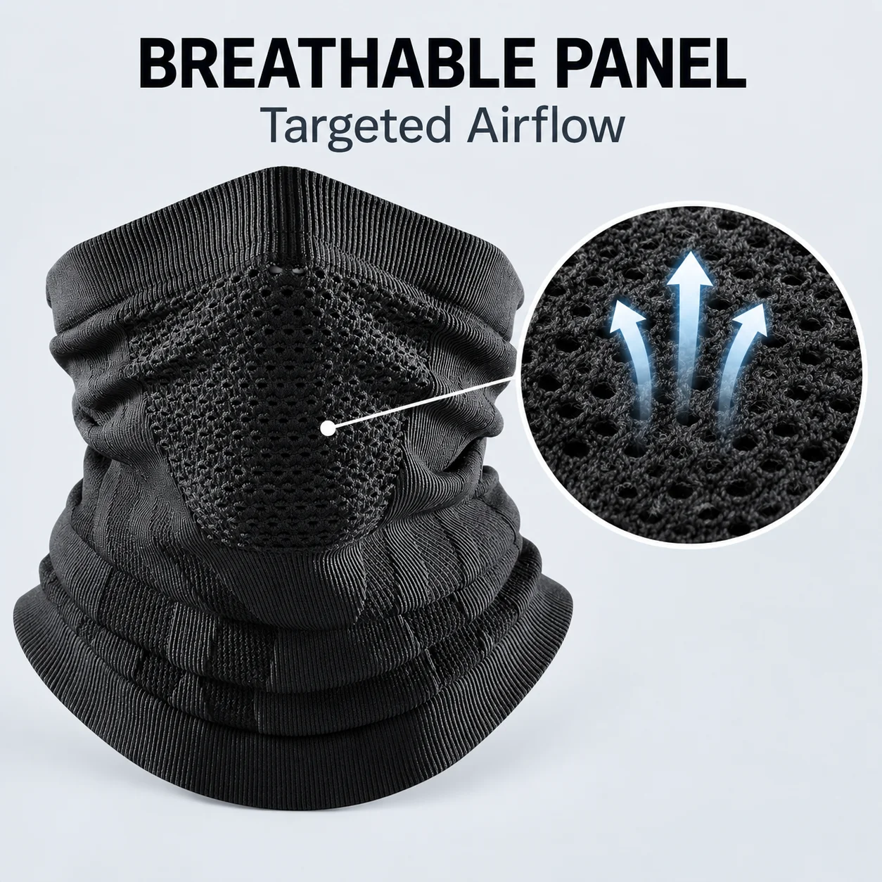 Winter Ski Neck Gaiter Breathable Thermal Face Cover Stretch Ear Warmer for Snowboarding Helmet Cold Weather Sports