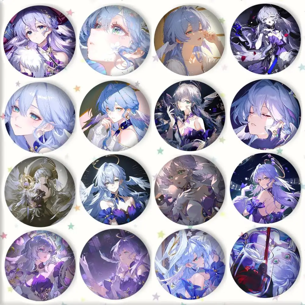 Game Honkai Star Rail Robin Badges Round Cosplay Pin Bag Decor Fans Collect Friends Gifts Brooch