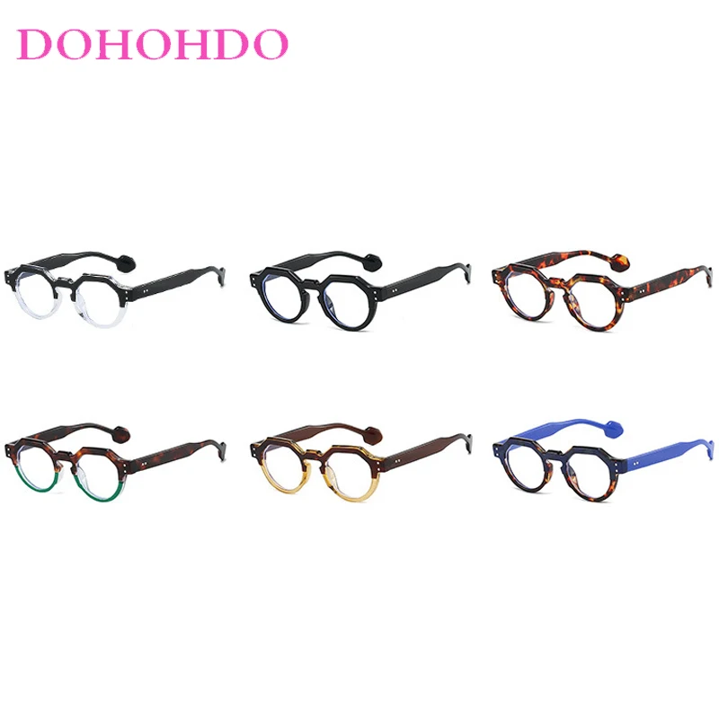Vintage Classic Irregular Semicircle Rivet Women Eyewear Popular Luxury Designer Computer Games Anti-Blue Light Eyewear Unisex