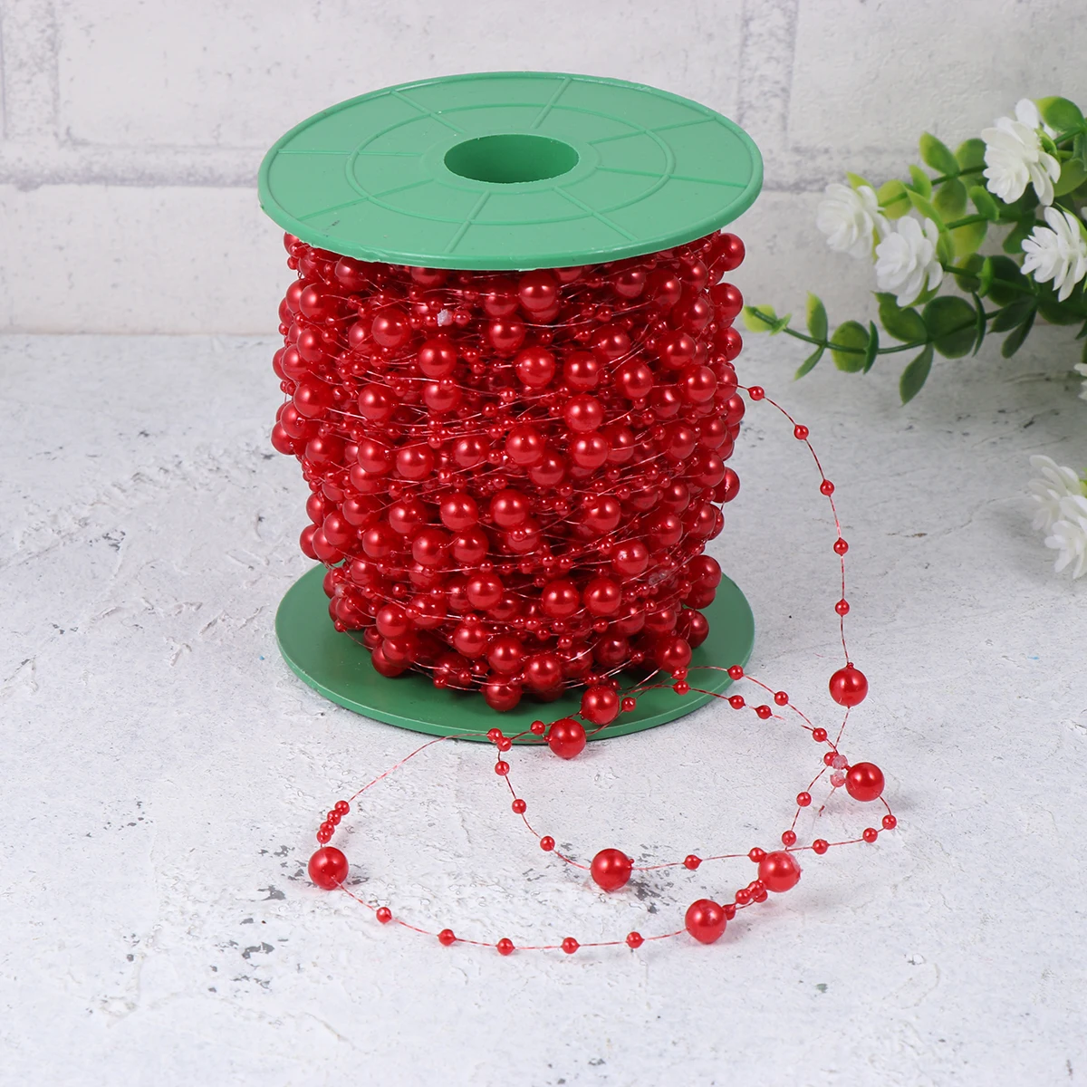 

60 M Imitation Pearl Bead Chains Party Decorations for Craft Beaded Beads Line DIY Wedding Garland