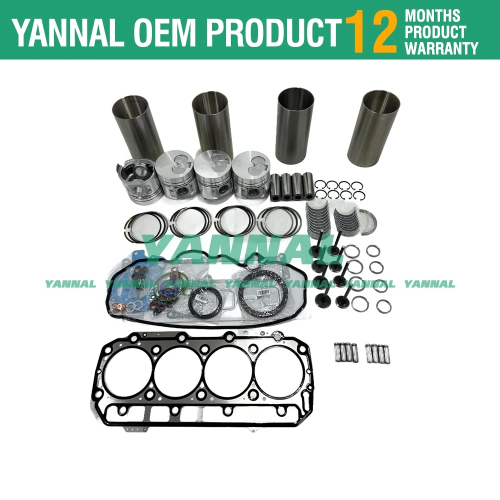 4TNE98 Engine Overhaul Rebuild Kit For Yanmar John Deere 244H 304H Loader L1203