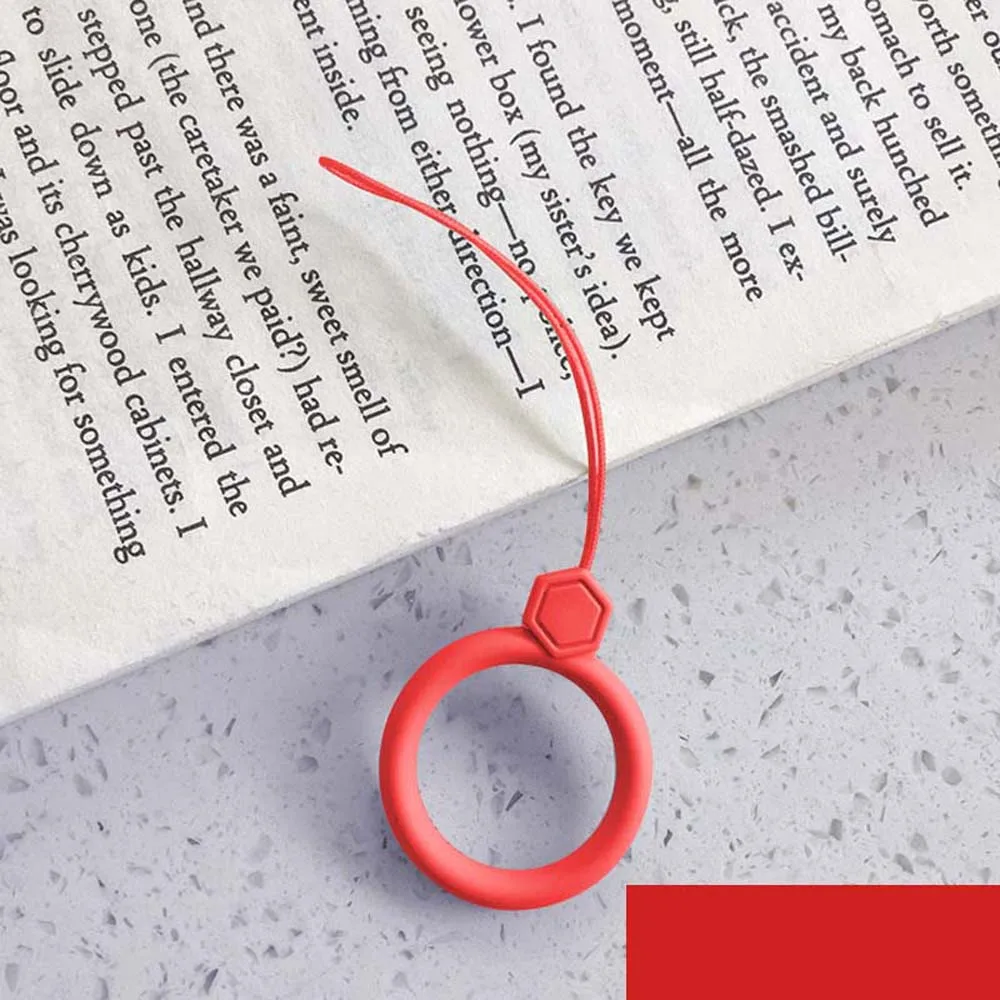 Simples corda curta silicone acessórios do telefone móvel chaveiro cordão resistente a estilhaços anel de dedo cinta do telefone alças chave