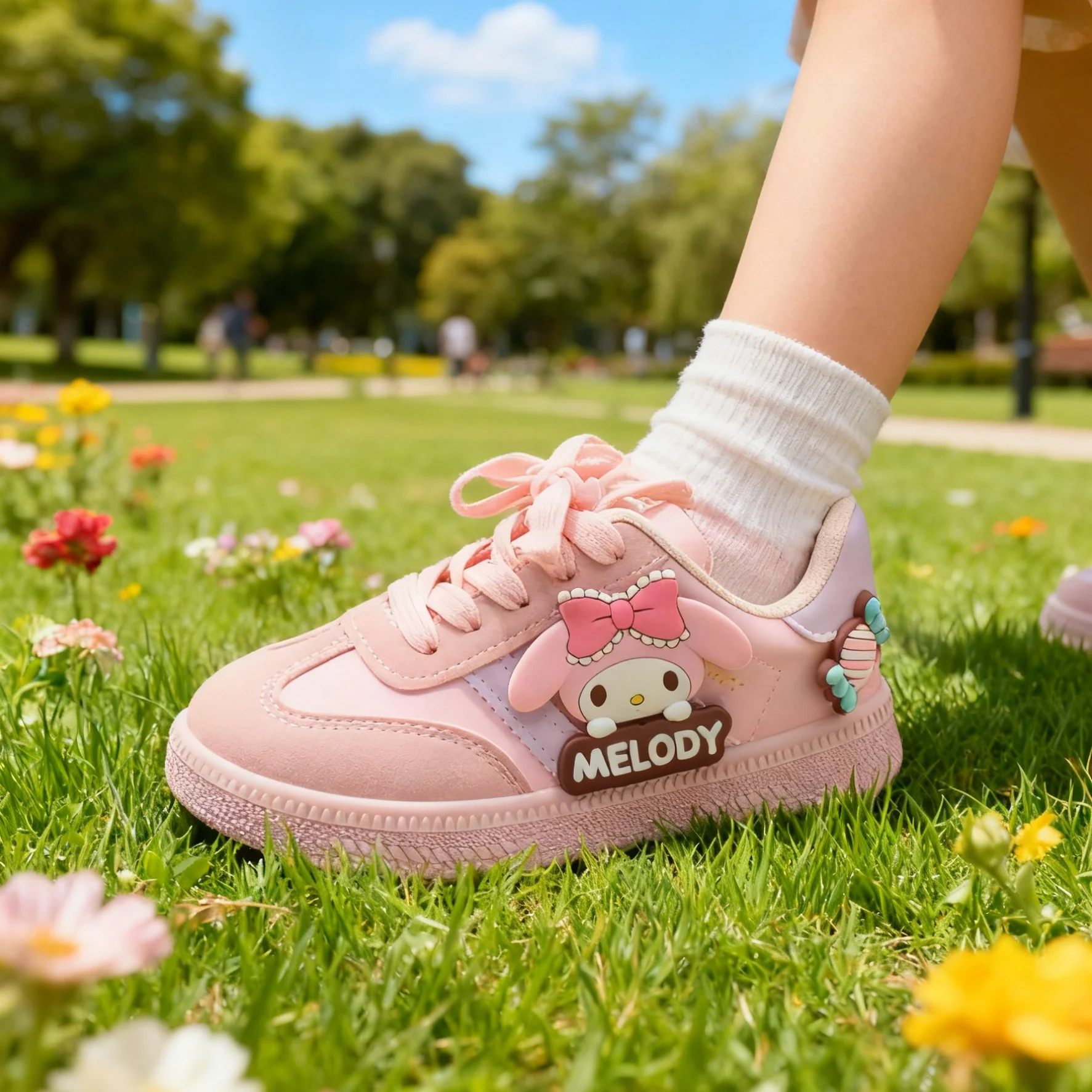 

Детская повседневная обувь, милые кроссовки для девочек, спортивная обувь на липучке с героями мультфильмов, нескользящая мягкая подошва, детская розовая обувь, размер 26-37