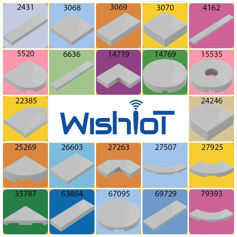 50g Technical MOC Parts Smooth Tiles Bricks 3070 4162 5520 6179 6636 11203 14719 14769 15535 15712 18674 Car Model Kits Toys