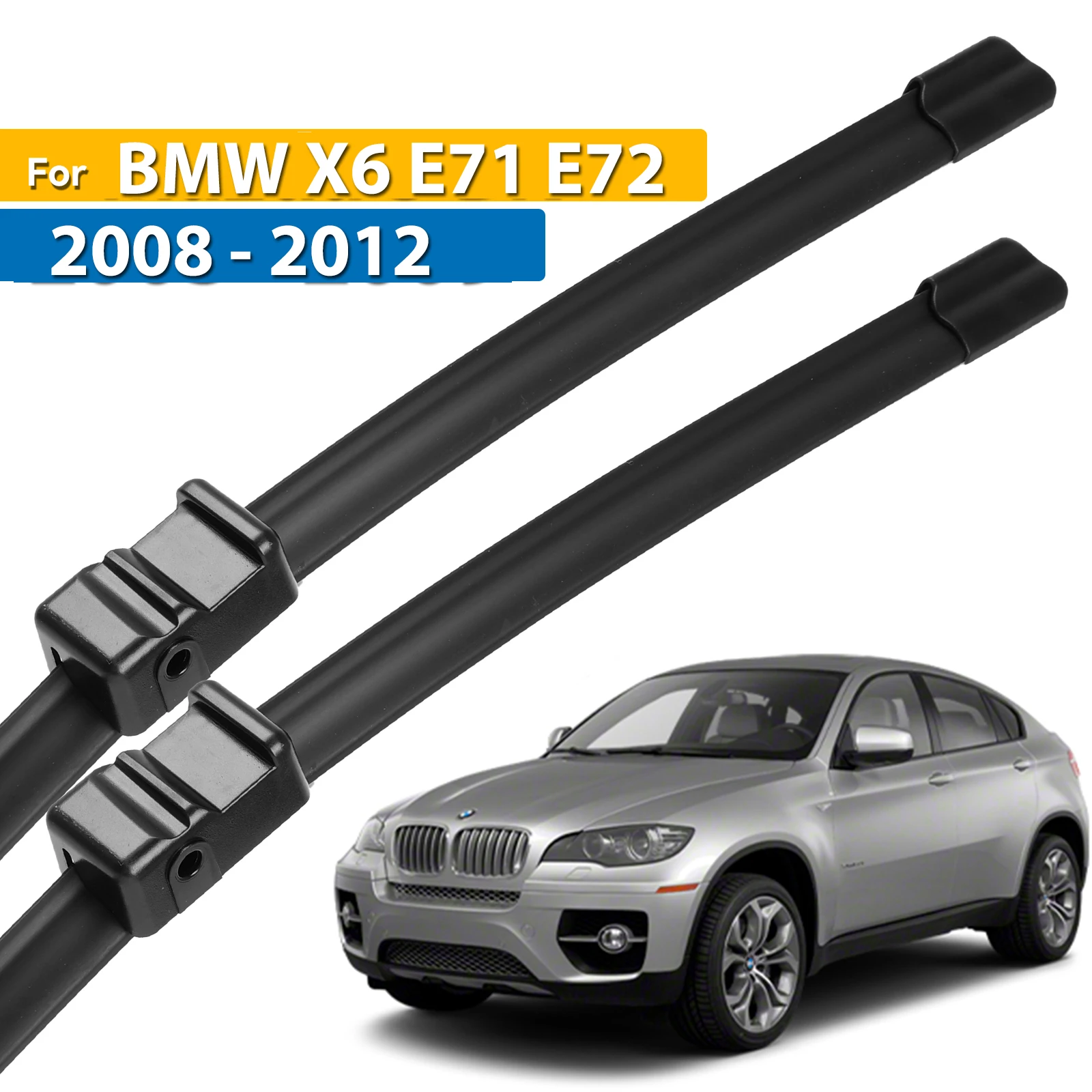 Erick's Wiper LHD شفرات الممسحة الأمامية لسيارات BMW X6 E71 E72 2008 - 2012 الزجاج الأمامي نافذة نظيفة فرش المطر للسيارة 24 "+ 20"