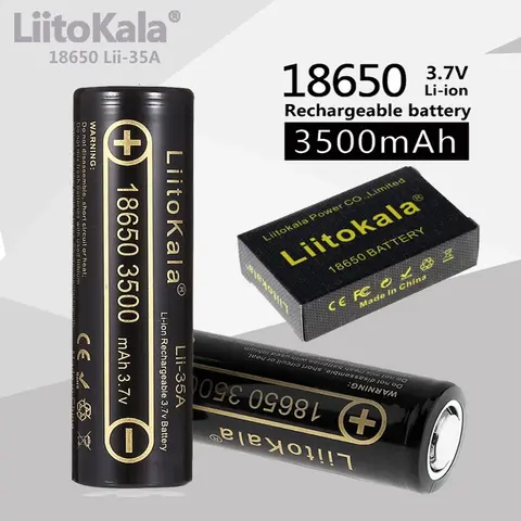 Rechargeable 18650 3.7V 3500mAh Li-ion Battery for Flashlights liitokala