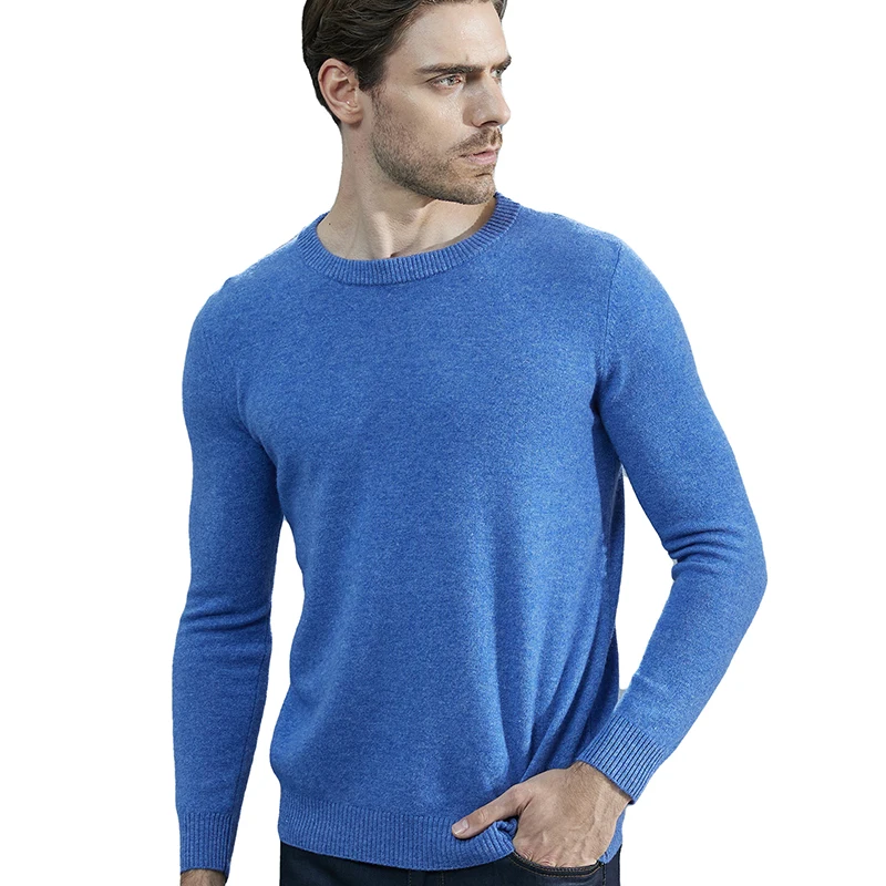 Men Knitted Sweaters Cashmere Sweater 100% Merino Wool O-Neck Long-Sleeve Thick Pullover Man Winter Autumn Male Jumpers Clothing