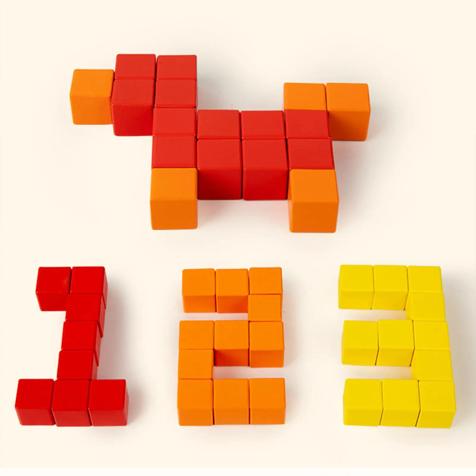 Wooden Building Blocks Set Stacking Toy Storage Box Multifunctional Ornament Playset Educational Toy for Girls Boys