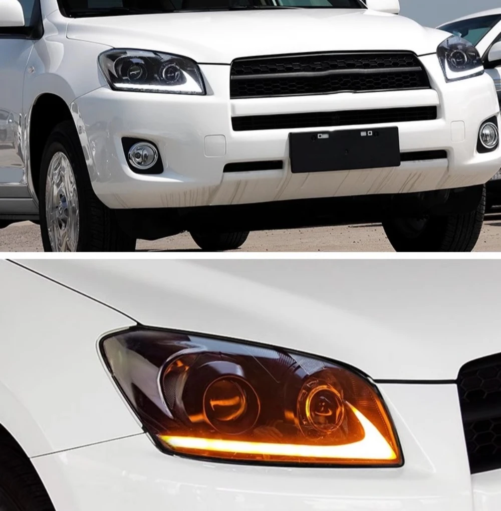 LED Car Headlamp Headlight Assembly with dynamic turn signal for Toyota RAV4 09-12