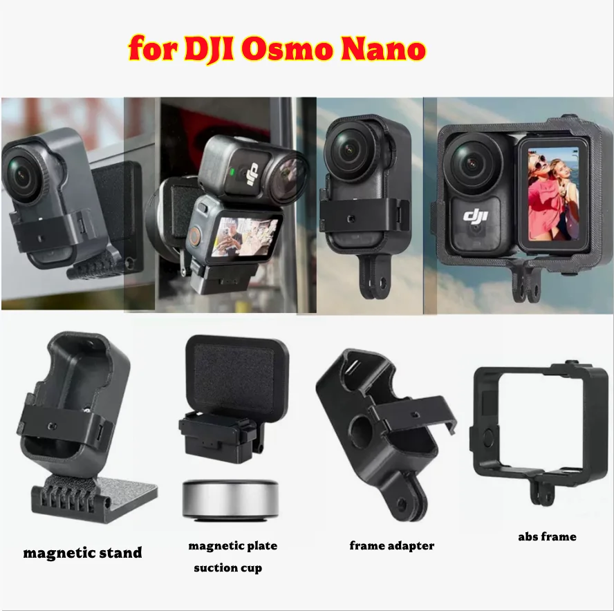 

For DJI OSMO NANO Quick-reslease Foldable Mount Adapter 180° Adjustable Shock-Absorbent Magnetic Bracket Desktop Base accessory
