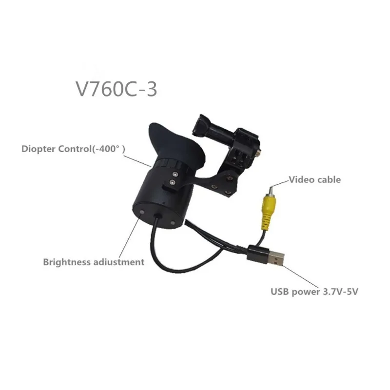 V760C 3 Head Mounted Large Screen Portable Eyepiece with 0 39 Inch OLED Display for FPV Drone AR VR Goggles