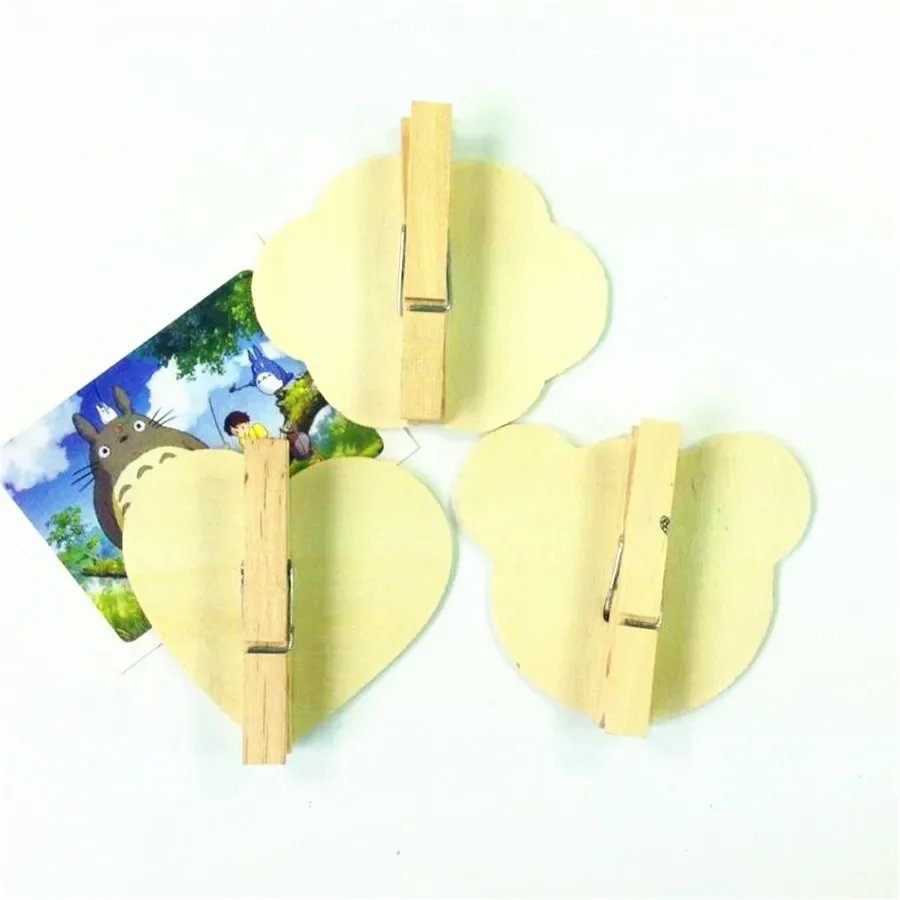 10pcs/lot New Shaped Mini Wood Blackboard With Wooden Clip For Restaurant Party Home Clothespins For Photo