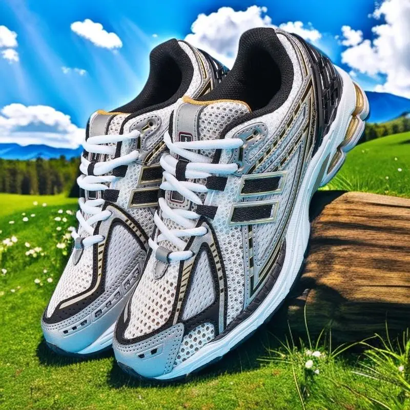 أحذية رجالية ونسائية قابلة للتنفس، طراز محارب أسود، أحذية رياضية كاجوال متعددة الاستخدامات للأب، 1906 فضي-أبيض-أصفر #4