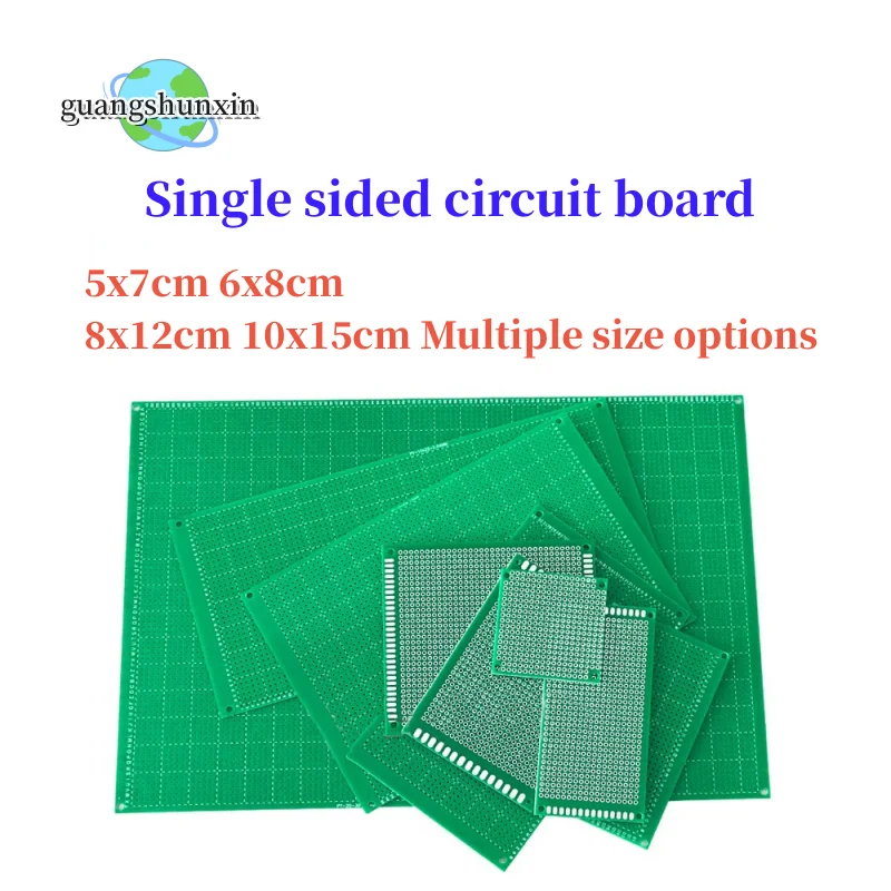 1PCS Prototype PCB Board Protoboard 5x7cm 6x8cm 8x12cm 10x15cm Single Side Circuit Board Diy Universal breadboard for Arduino