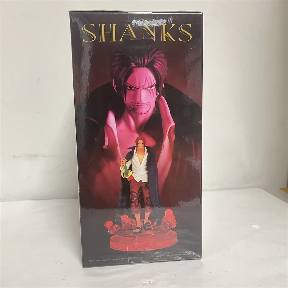 Original One Piece Figure Shanks Anime Figure Red Hair Shanks Action Figurine Pvc Standing Statue Ornament Desk Decoration Toys