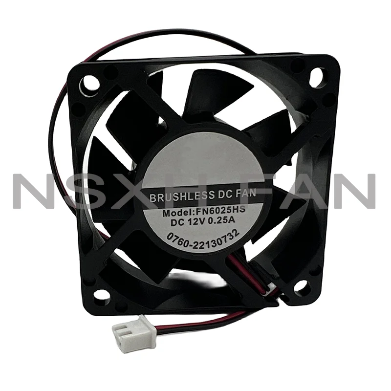 Original Cooler Fan FN6025HS DC12V 0.25A 6cm Inverter Accessory Cooling Fan 60x60x25mm