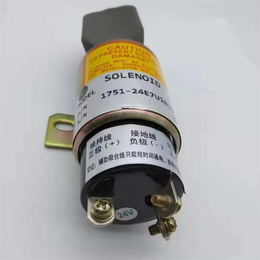 Fuel Shutoff Stop Solenoid 1751-24E7U1B1S5A SA-3766-T for Cummins Engine Mitsubishi Engine S6K 6D31