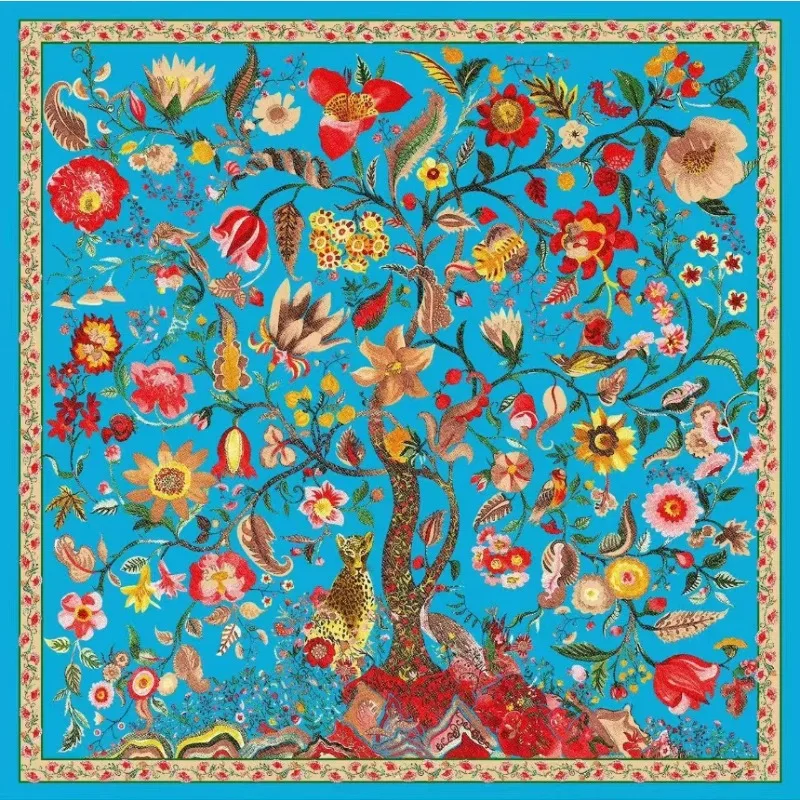 

130cm Large Floral Money Tree Scarf Women Versatile Shawl All Season Warm UV Protection Wrap Best Gift Present Fashion Accessory