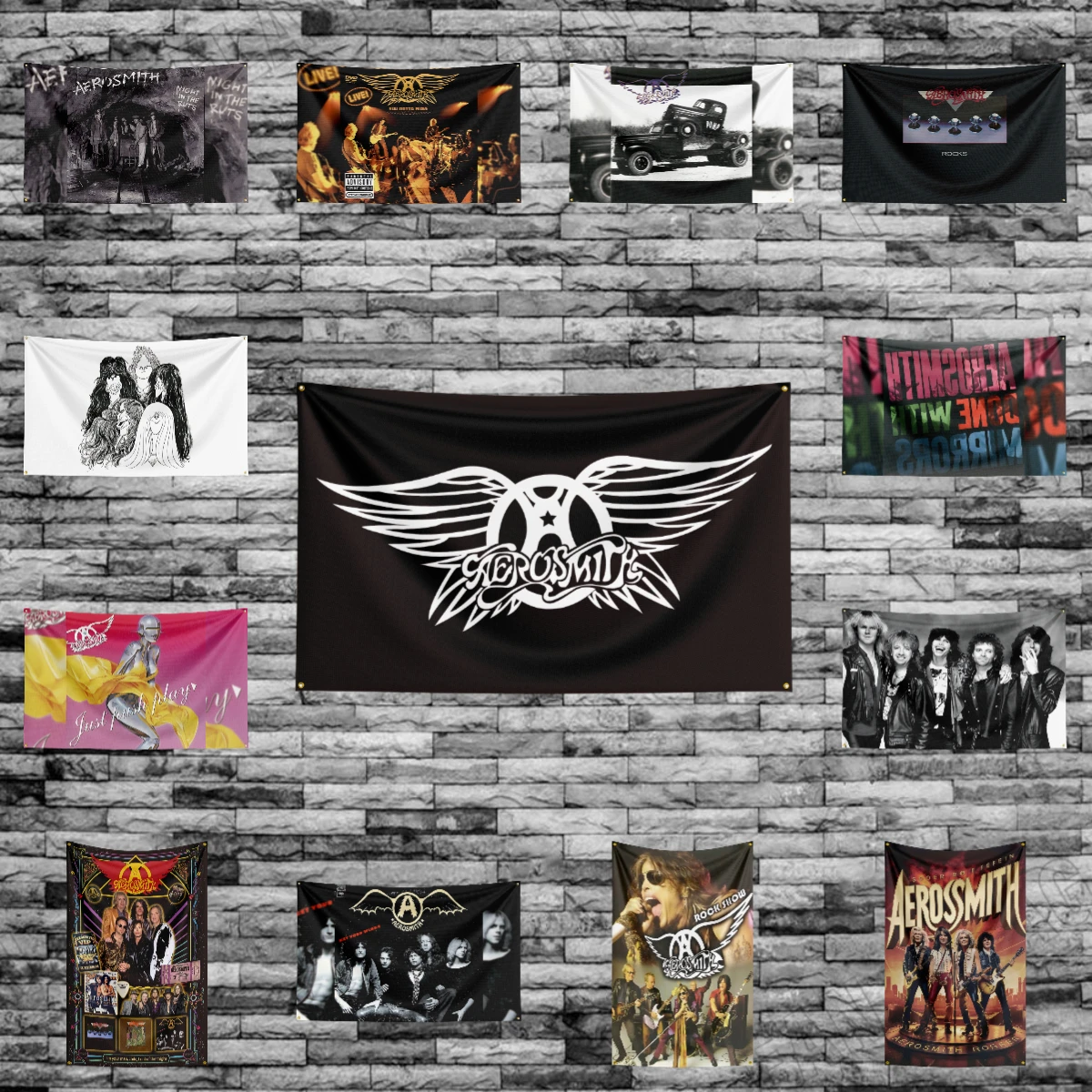 

3x5 Ft Heavy Rock Band-A-Aerosmiths Flag Polyester Digital Printing Banner for Bedroom Wall Art Out Door Tapestry Decoration