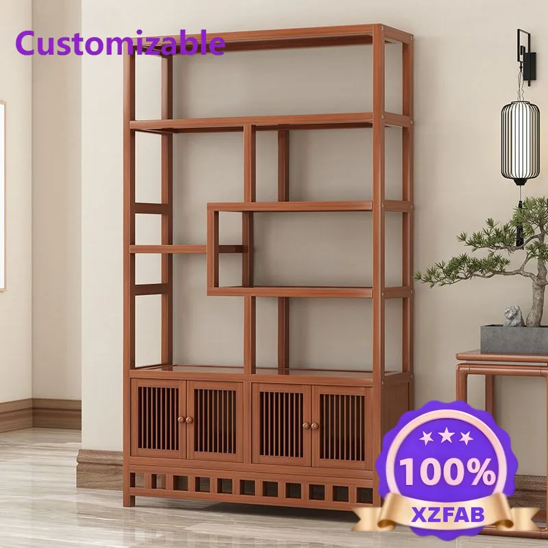 Factory Direct 2026 Zhu Hai Senyuan Bogu Frame Duobao Pavilion Tea Display Cabinet Living Room New Chinese Shelf