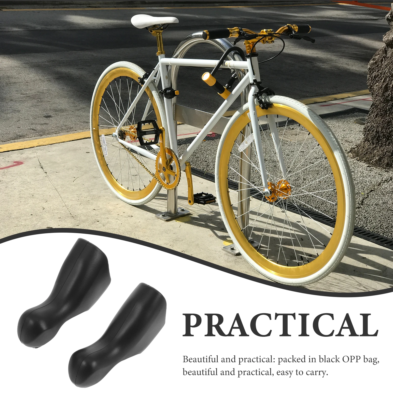 

1 Pair Cover Bicycle Brake Handle Mountain Bike Protector Silica Gel Anti Slip Dustproof Vibration Absorption Black OPP