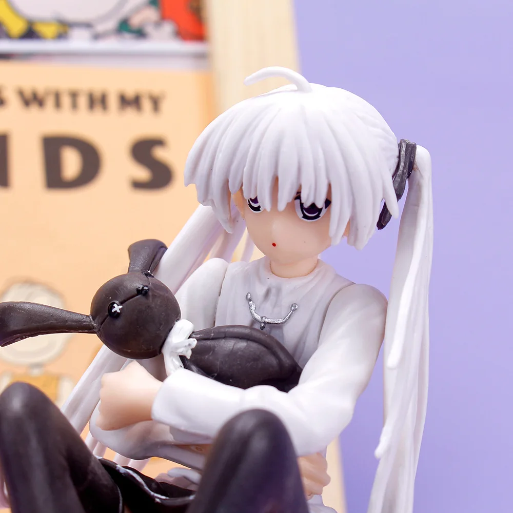 11CM Anime Cute Figure Kasugano Sora Where We Are Least Alone Sitting And Hugging The Rabbit Model Dolls Toy Gift Collect PVC