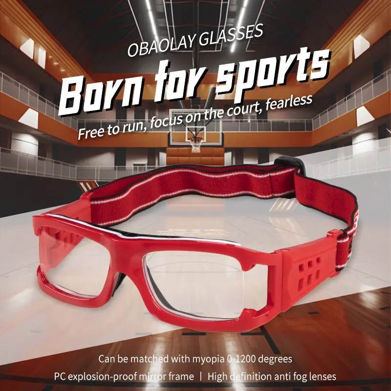 

Professional Football Sports Glasses Protection Eyes Basketball Goggles Prescription Lenses Myopia Eyewear Hyperopia Teenagers.