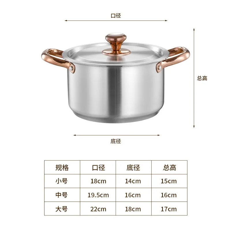 Stainless steel pot set hot pot special pot, induction cooker soup gift set
