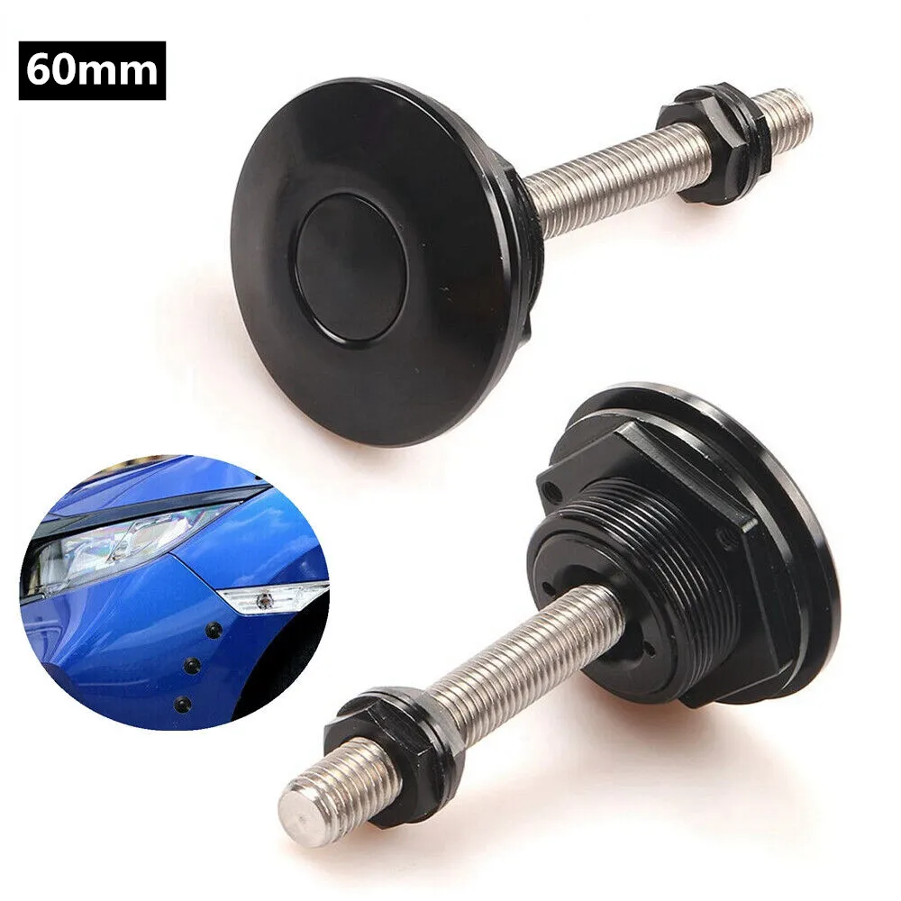 

60mm Universal Aluminium alloy Push Button Quick Latch Release Hood Bonnet Pins Lock Clip Car Bumper Latch Kit